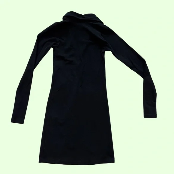 NWOT Motel Rocks Black Button-Up Long Sleeve Collard Dress - Picture 3 of 4